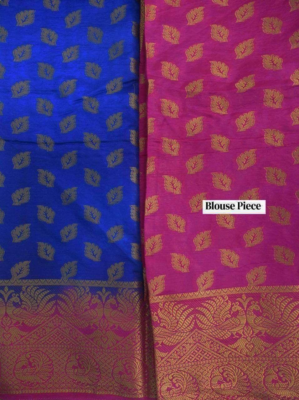 image of Dazzling Blue Pink Saree 